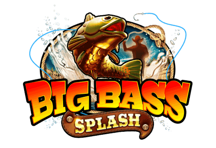 Fisherman mascot in a coral shirt and cowboy hat holding a rod beside a large green bass fish, set against turquoise water and sandstone canyon cliffs